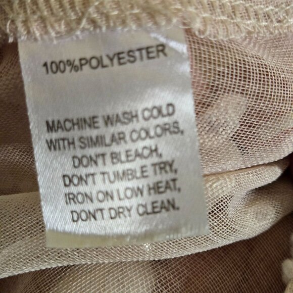 Calypso St. Barth Sheer 3D Floral Balloon Sleeve Tassel Tie Peasant Blouse SizeM - Picture 8 of 8